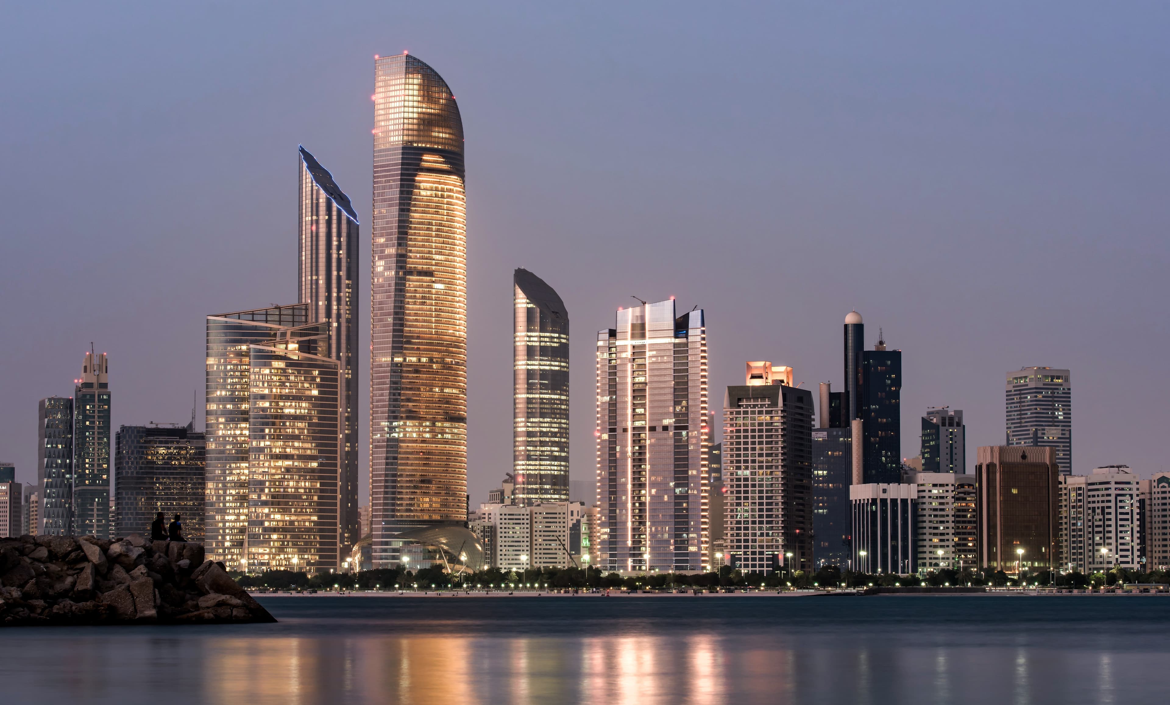 Dubai skyline at dusk